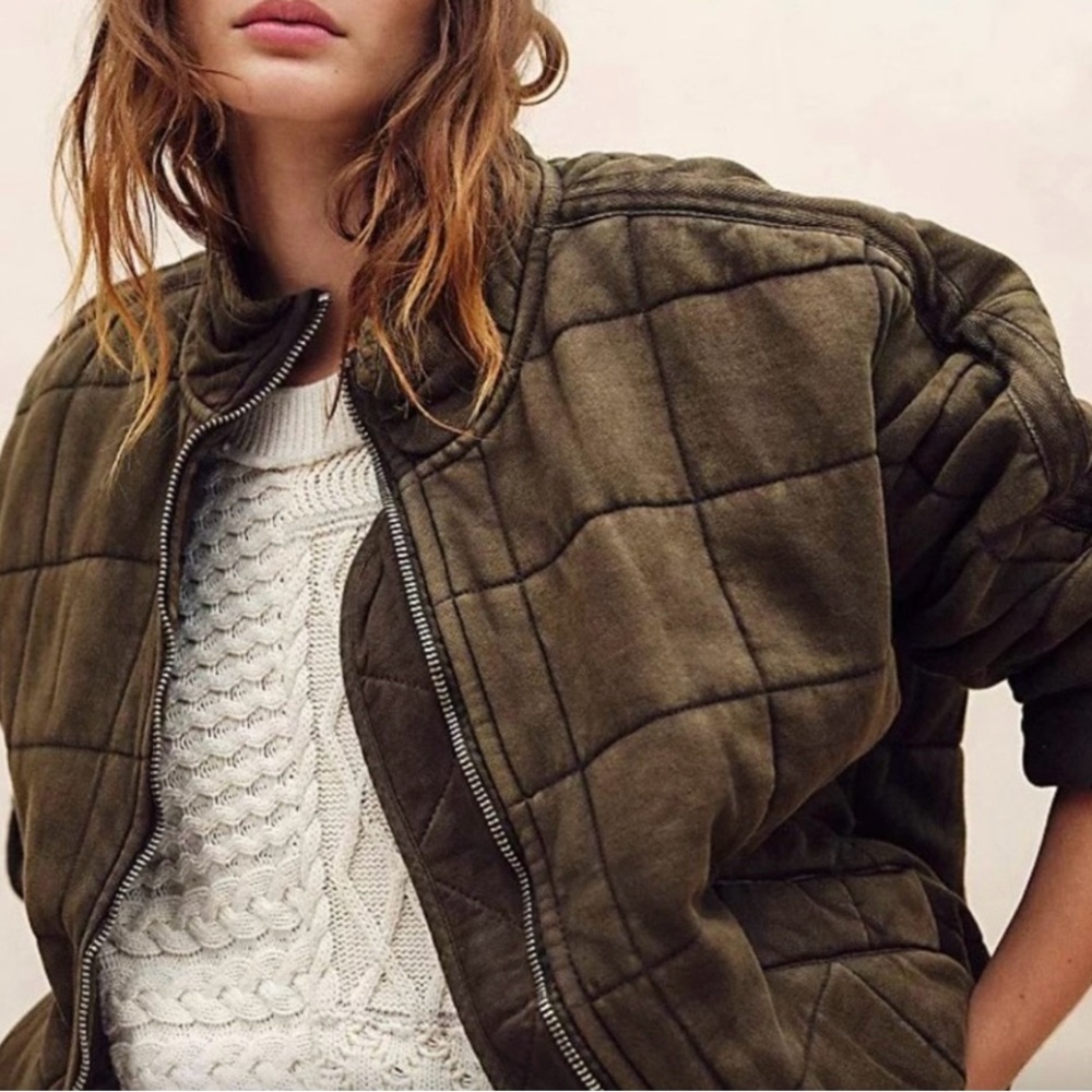 NWOT Free People Dolman Quilted Jacket